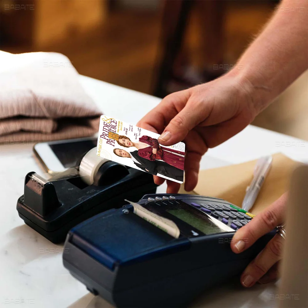 غطاء جلدي لفيلم ملصق Anime لبطاقة الائتمان وبطاقة الخصم البنك الأمامية