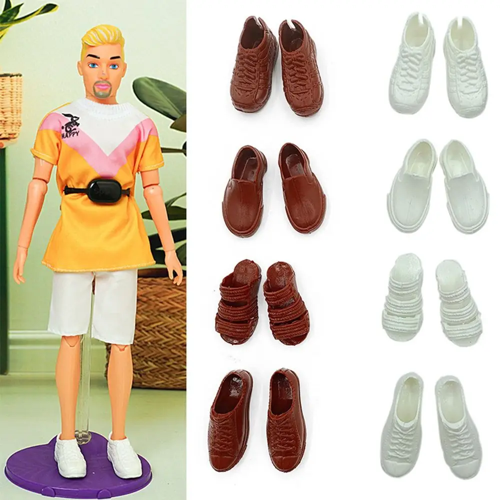 4pairs/set Quality 1/6 Doll Shoes Super Model Original Male Doll Boots 30cm 3 Colors Casual Sports Shoes 30cm Doll Accessories