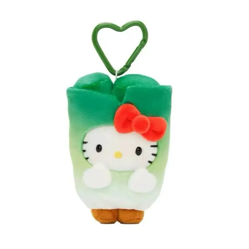 Hello Kitty Key Chain Stuffed Toys Sanrio Fruits and Vegetables Pendant Anime Kuromi Plush Keychain Cute Doll Backpack Pendant