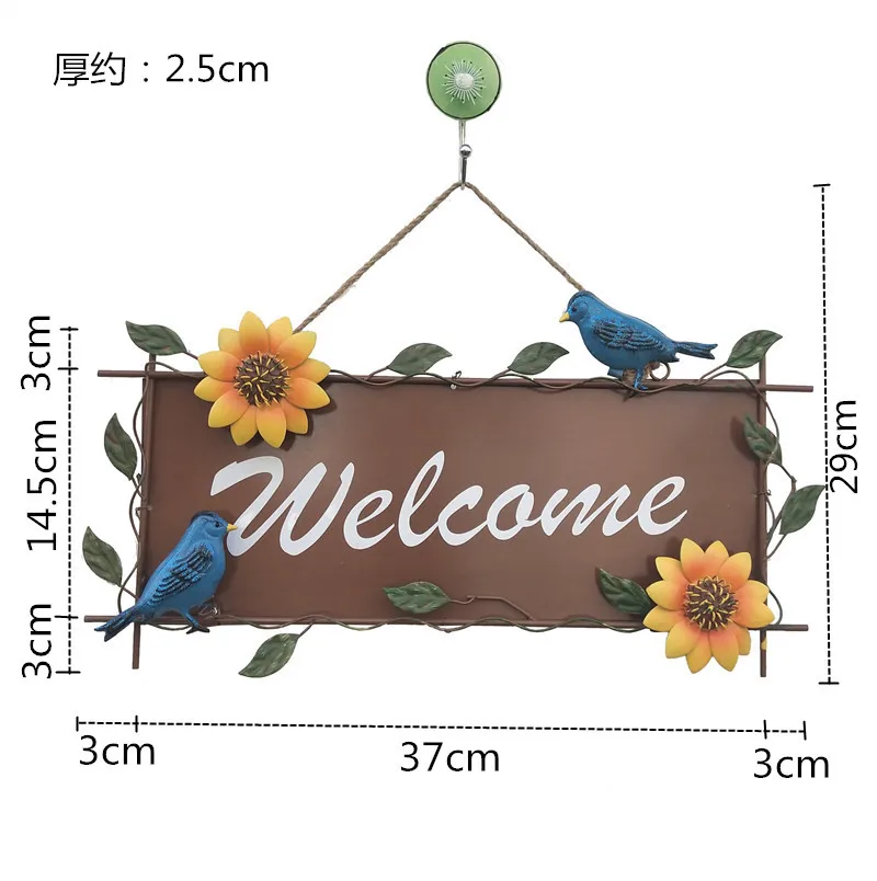 Metal Welcome Sign For Front Door Add Warm And Bright Feeling To Your House  For Home