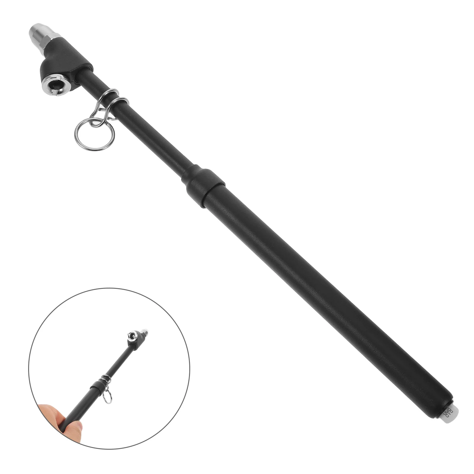 

Steel Heavy Duty Dual Head Truck Tire Pressure Gauge Pen 4 Valve Caps Portable Accurate Reading for Cars Trailers Bikes