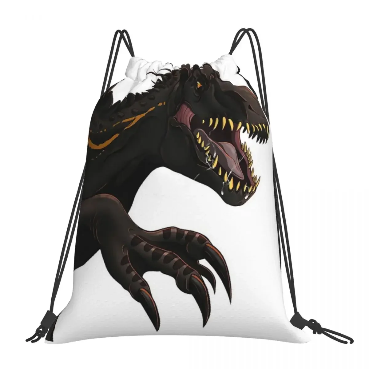 

Jurassic World Indoraptor Backpacks Portable Drawstring Bags Drawstring Bundle Pocket Sports Bag BookBag For Man Woman School