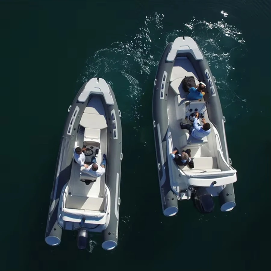 Liya 5.2m Inflatable Boats and Motor With Engine in Rowing Boat