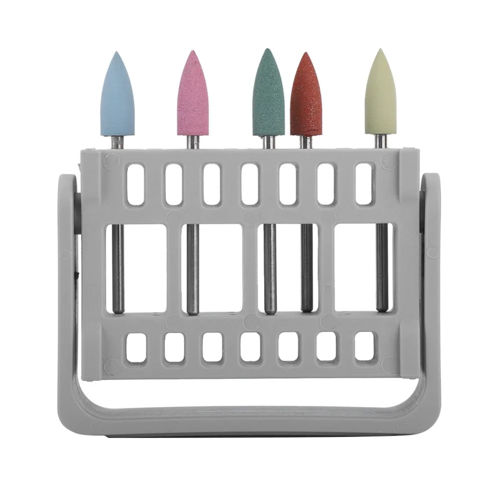 Foldable Bracket Style 16 Holes Nail Drill Bit Holder Portable & Space-Saving Nail Grinding Head Storage Box