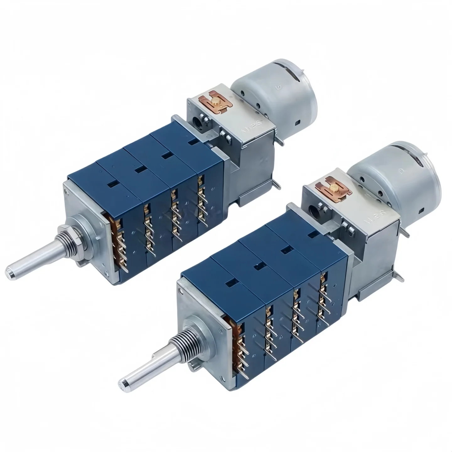 1pc ALPS RK27 50KA 100KAx4 Rotary Potentiometer With Motor HiFi Stereo Audio Amplifier 12Pin Half Shaft Without Detent Quad-unit