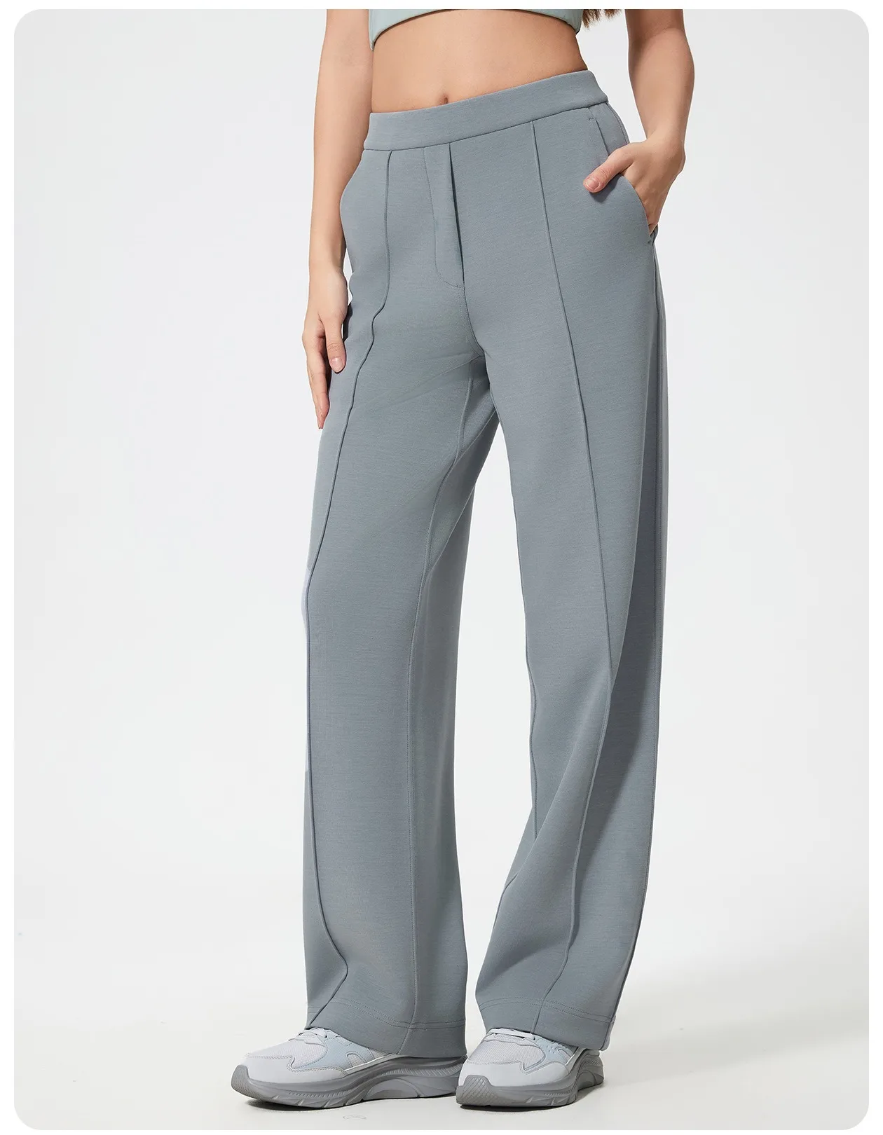 Lemon Loose Straight Leg Yoga Pants Women's Casual Versatile Drapey Slimming Wide Leg Sports Trousers Mid Waist Breathable