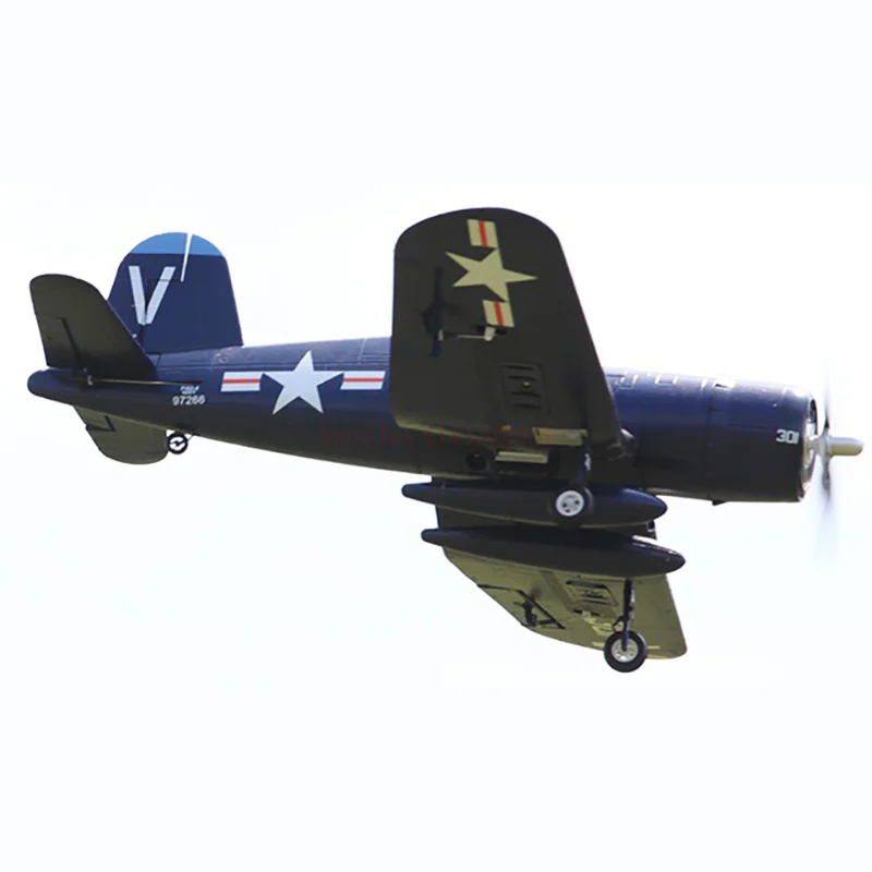 FMS 800mm F4U Corsair V2 RC Airplane Blue PNP Radio Control Warbird Brushless ESC RC Model Plane Aircraft Outdoor 6 Minutes