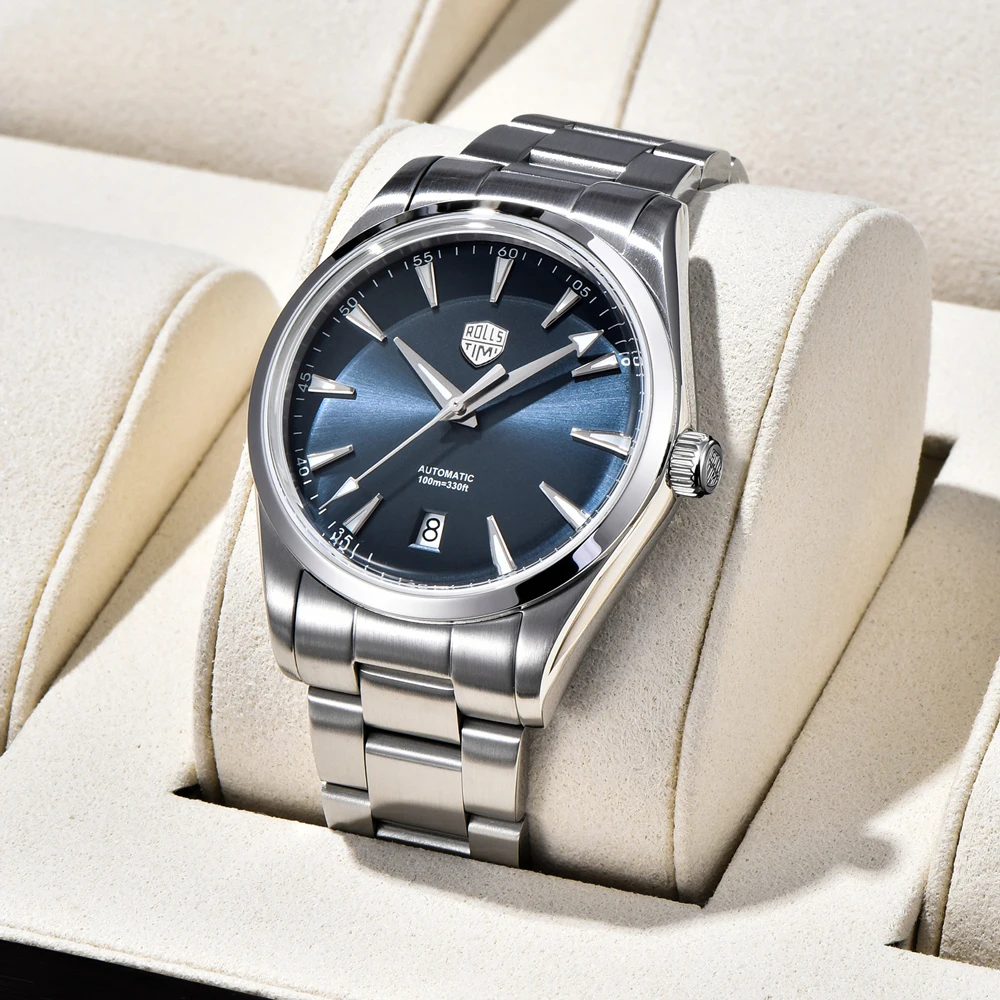 Rollstimi 2026 New Men's Mechanical Watches NH35A Automatic Watch Men AR Sapphire Crystal BGW9 Luminous Waterproof Wristwatch