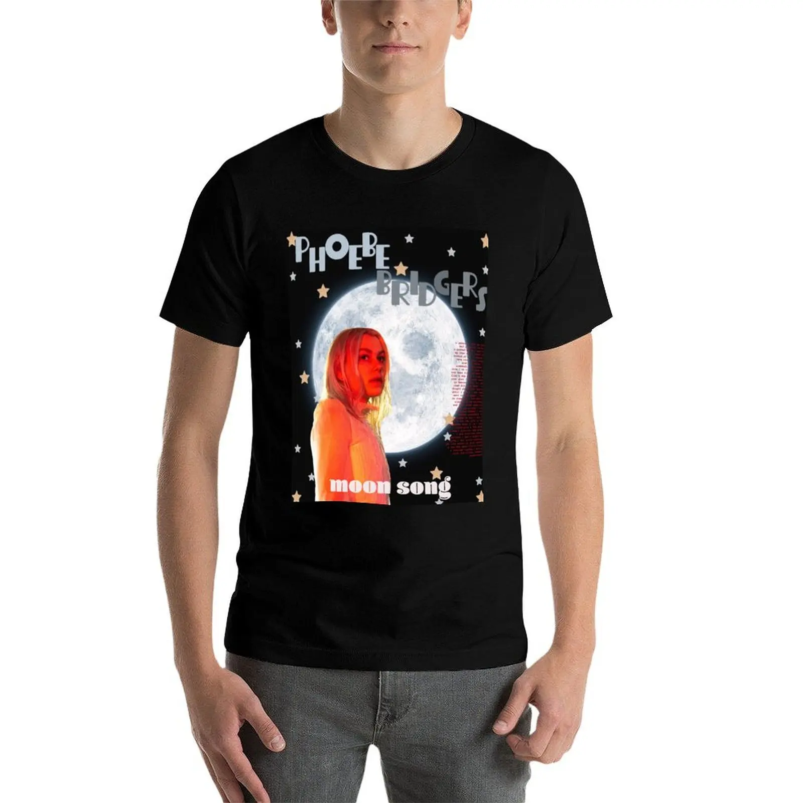 

phoebe bridgers moon song poster T-Shirt man t shirts cotton man t shirts for men casual man t shirts graphic T-Shirt