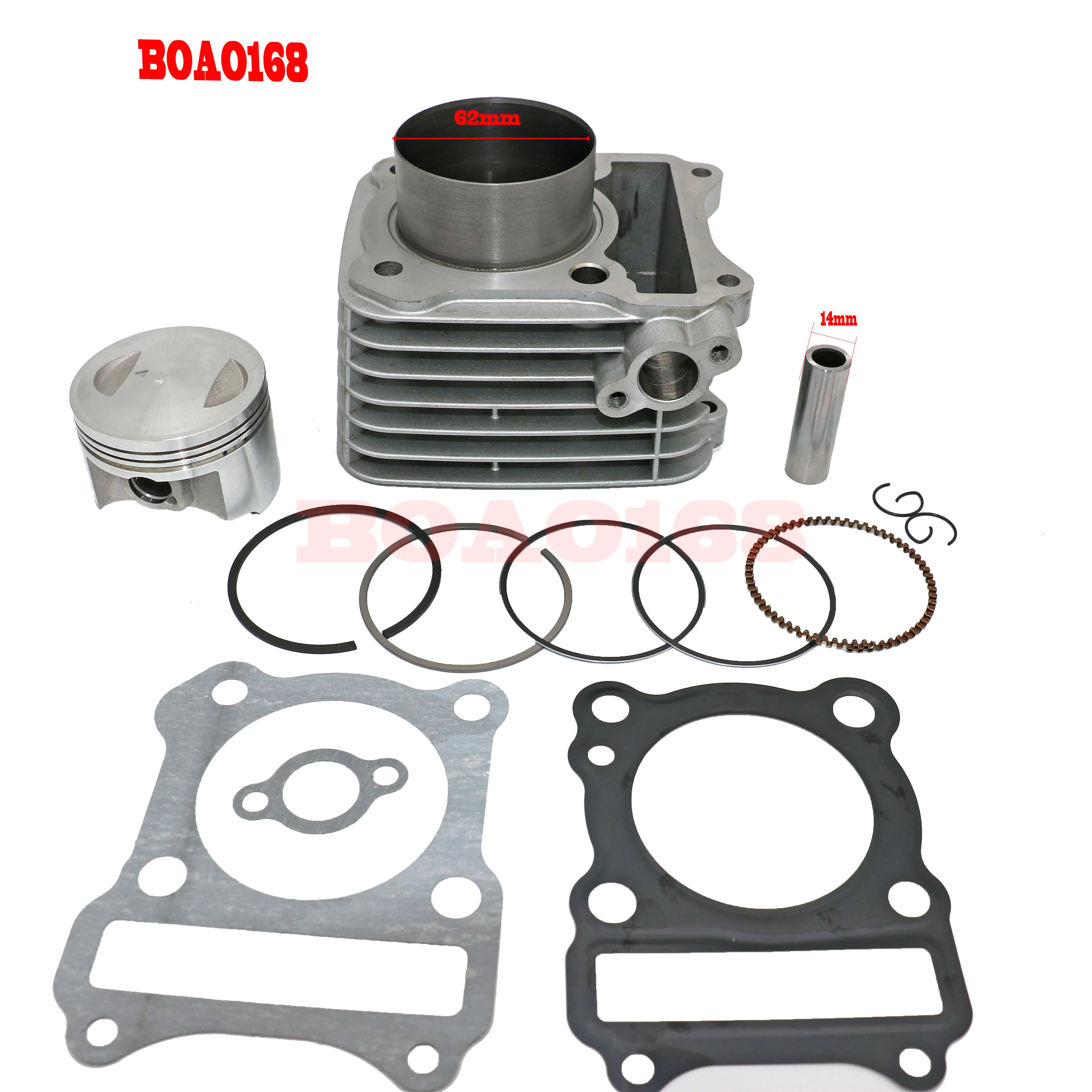 

Motorcycle Cylinder Kit 62mm Big Bore For SUZUKI GS125 GN125 EN125 GZ125 DR125 TU125 KLX125 GS150 GN150 157FMI K157FMI Modified