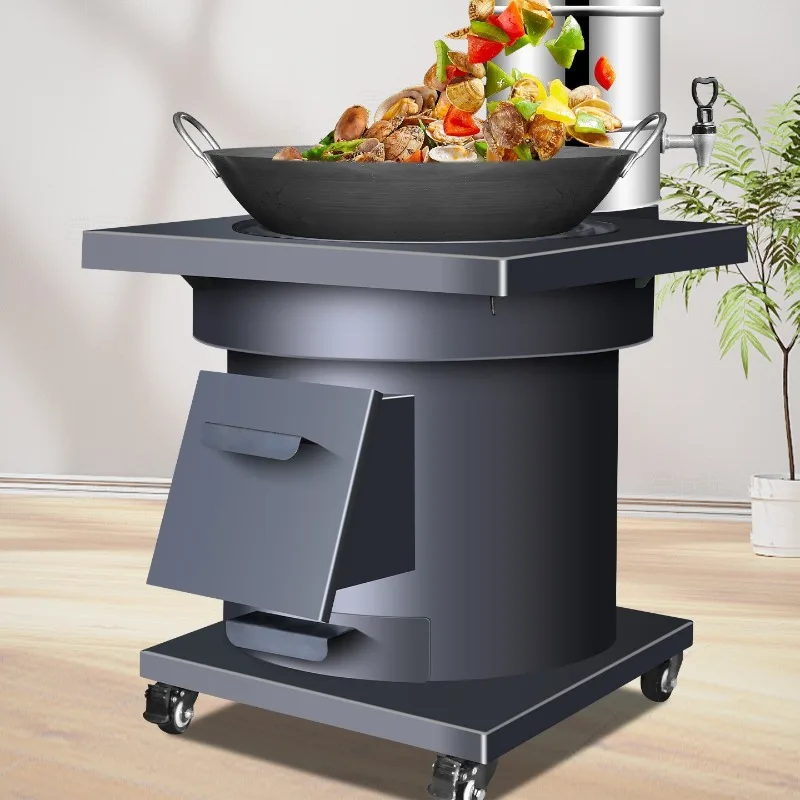 New firewood stove firewood model rural household indoor smokeless heating stove outdoor villa courtyard large pot table