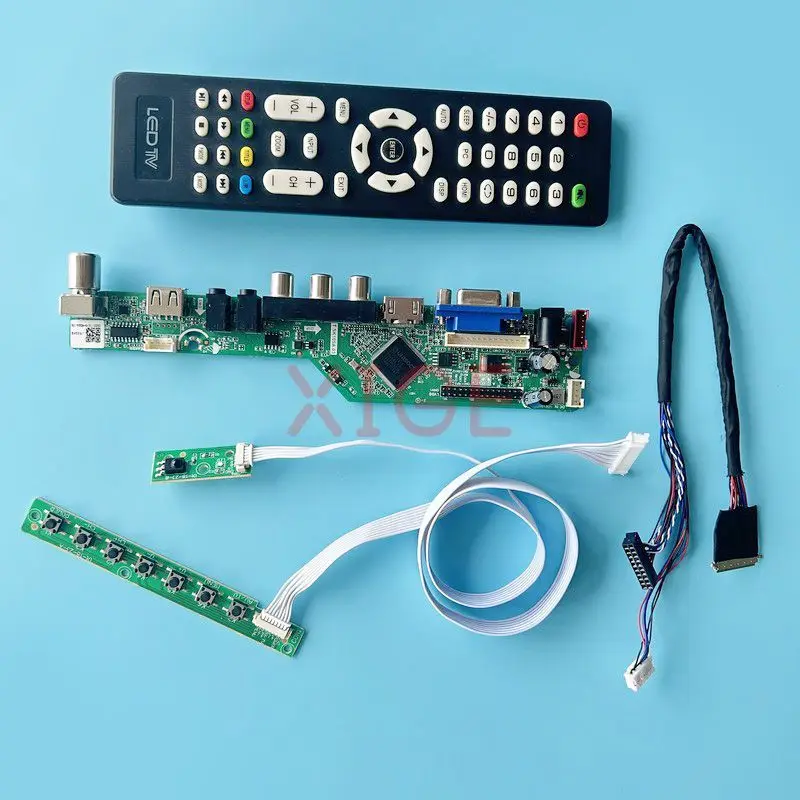 

Для LTN101NT06 LTN101NT07 LTN101NT08 плата драйвера ЖК-дисплея USB + AV + HDMI + VGA комплект DIY матрица ноутбука TV аналоговый 10,1 "LVDS 40-Pin 1024*600