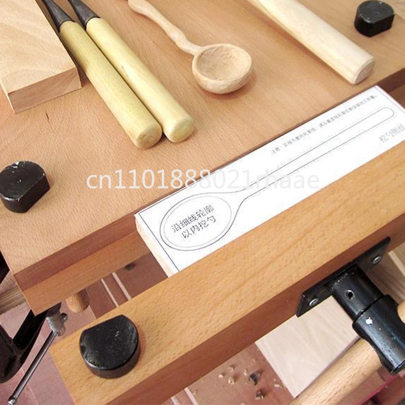 Household small woodworking table, ash wood, woodworking table, woodworking table multi-function desktop, manual