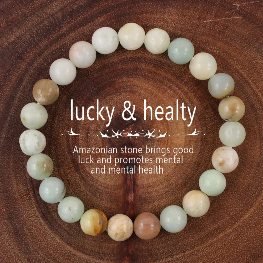 Natural Stone Healing Bracelet Women Lucky Beaded Bangles Casual Best Friend Self Care Gifts For Woman grandma nana aunt