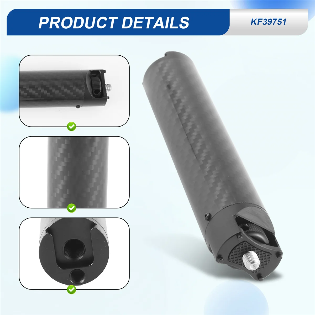 ألياف الكربون مقبض Gimbal قبضة الحذاء البارد محول تركيب ل Zhiyun WEEBILL S LAB استقرار لشاشة ميكروفون غني