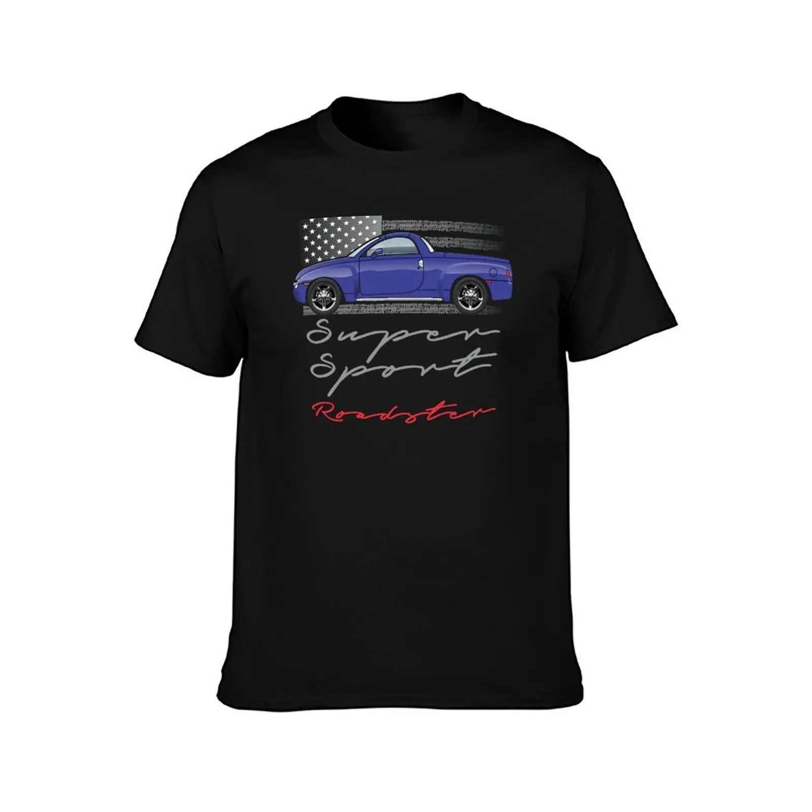 Super Sport Roadster Blue T-Shirt Novelty Graphic Tee Shirt T-Shirt
