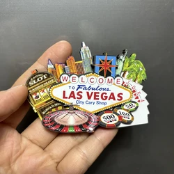 3D Wood Fridge Magnets Hong Kong Chicago America Hawaii Las Vegas California Thailand Canada Russia Denmark Refrigerator Sticker