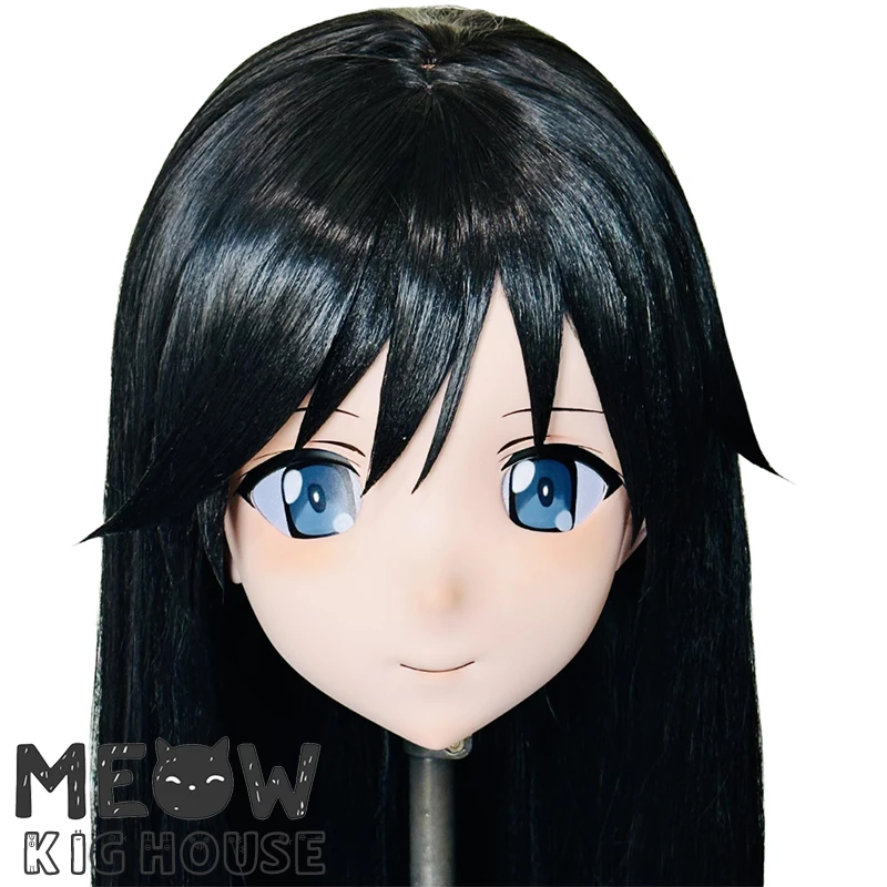 

(MEO529) Customize Handmade Full Head Lockable Crossdress Male to Female Japanese Cartoon Anime Game Character Kigurumi Mask