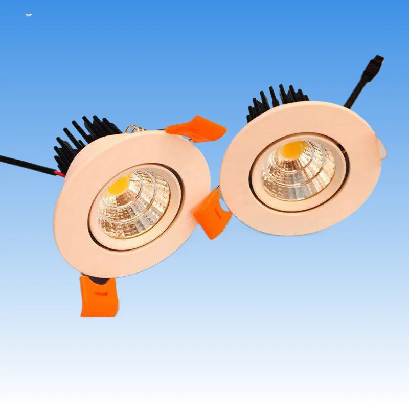 6pcs /lot diameter 68mm 3W Recessed Ceiling Spot Light Black Kit For Cree Led 3000K + Driver Open Hole 50Mm