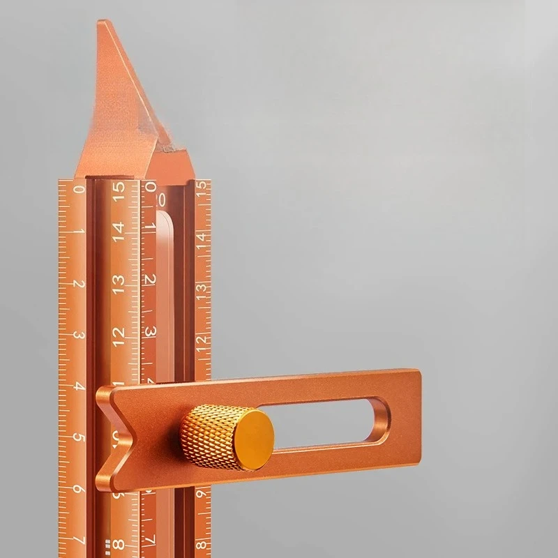 Four-sided ruler aluminum alloy woodworking installation measurement line drawing positioning scale drilling