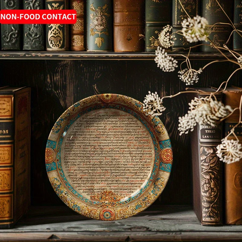 1pcNordic Style Ceramic Decorative Plate Hand-Painted Wall Hanging Dish for Home Decor Non-Food UseSuitable for jewelry trays, - Detail 1