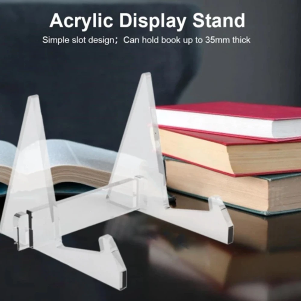 

1Pcs Acrylic Books Bookshelf Tablet Book Display Stand Acrylic Photo Frame Brochure Artwork Holder Organizer Home Storage