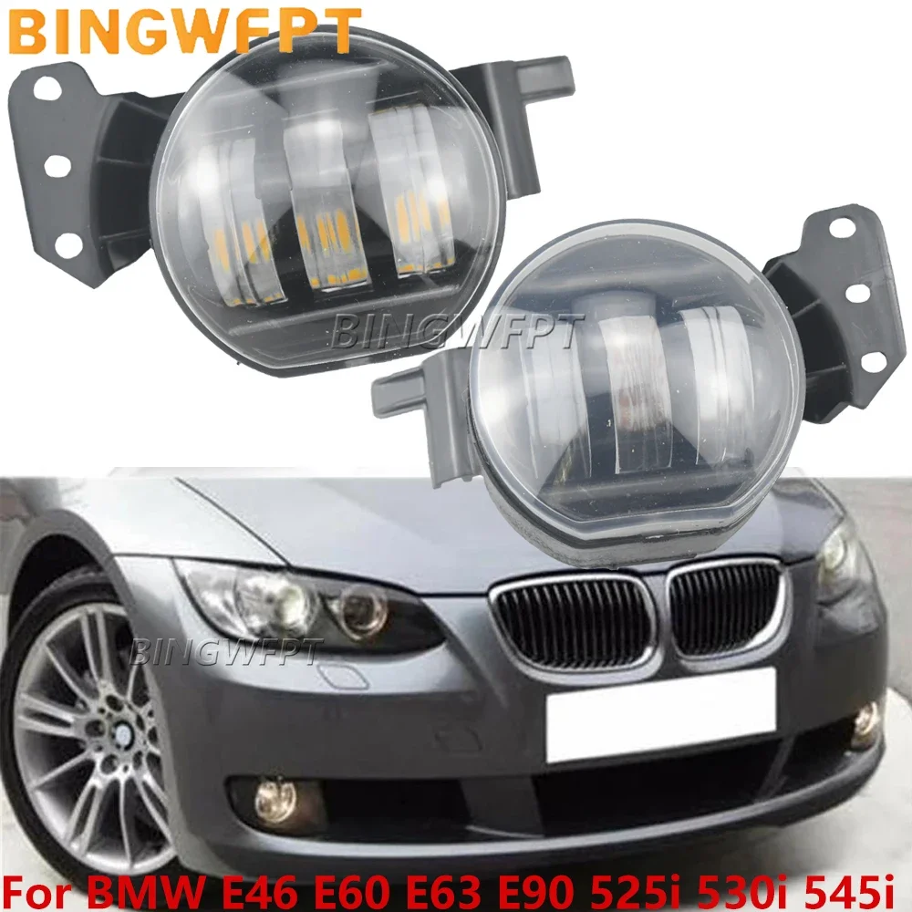 

Front Fog Lights For BMW E46 E60 E63 E90 525i 530i 545i 550i 323i 325i Fog Light DRL 12V Car LED Fog Daytime Running Lamps 9006