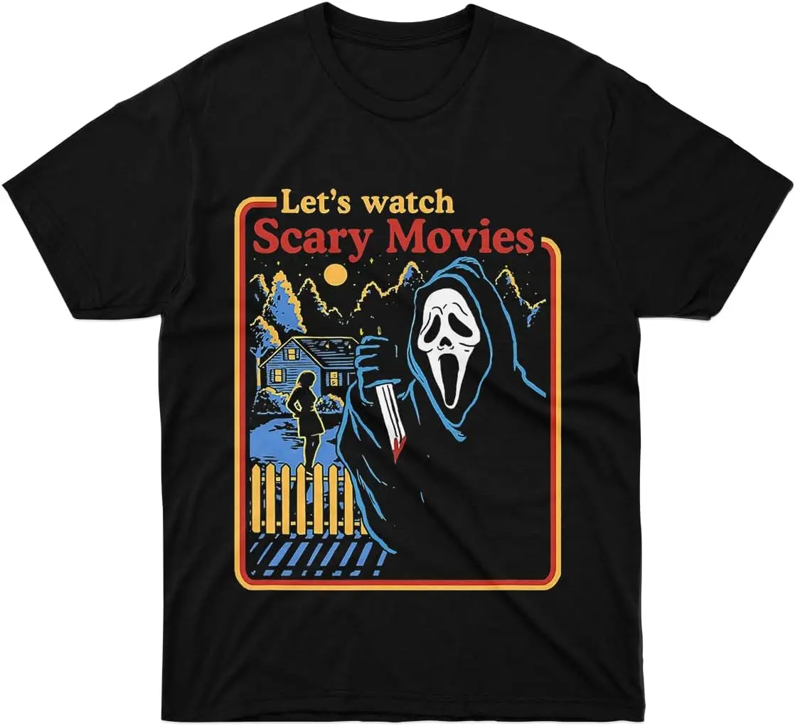 T-Shirt Lets Unisex Watch Gift for Men Scary Girl Movies Women Scream Boy Horror Family Friend Sleeve Multicoloured