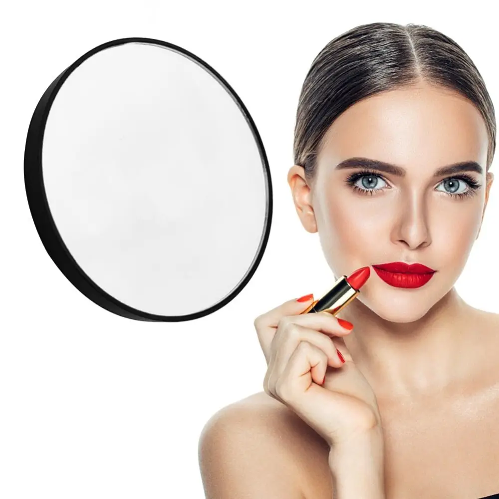 Miroir de maquillage rond en plastique grossissant 20X, outil cosmétique, contre l'acné et les pores, deux aspiration, standardisation