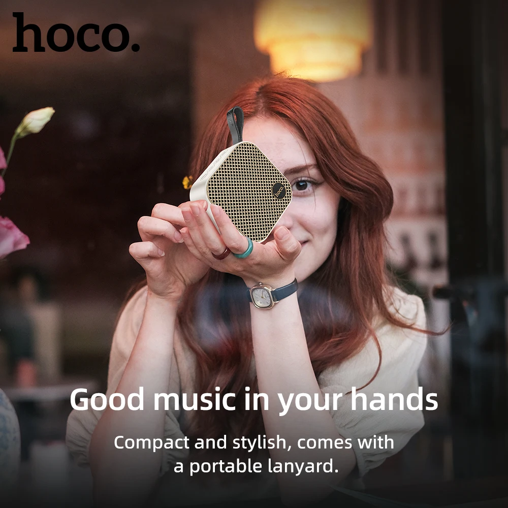 HOCO HC22 Bluetooth Sports Wireless Speaker Mini Music Player Mini Portable Desktop Speaker With Lanyard For Riding TF Card - Image 3