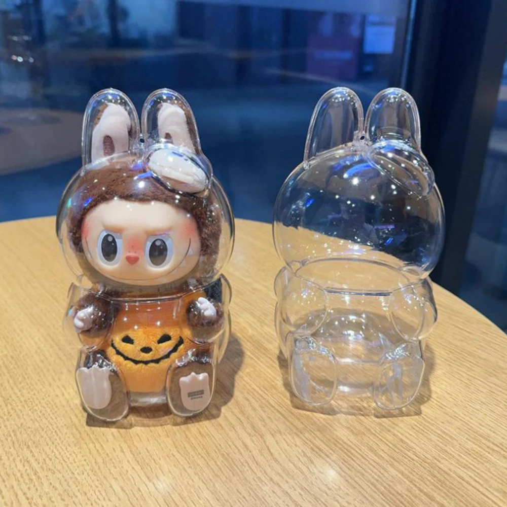 Labubu Doll Transparent Protective Case Dust Cover Protective Case Decorative Doll Accessories