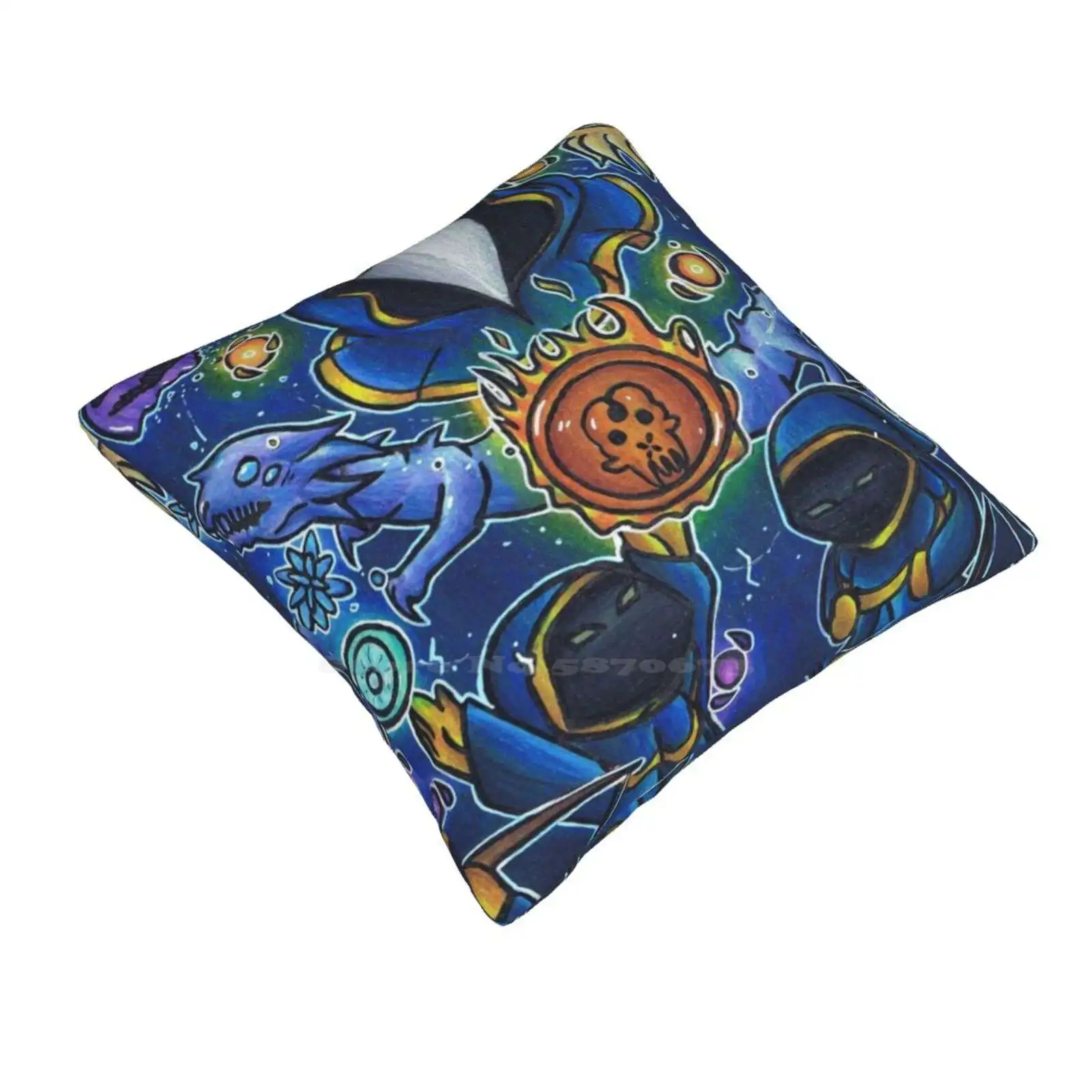 Terraria-Cultist Bedroom Office Hug Pillowcase Terraria Dark Cultist Magic Prismacolor Pencil Boss Event