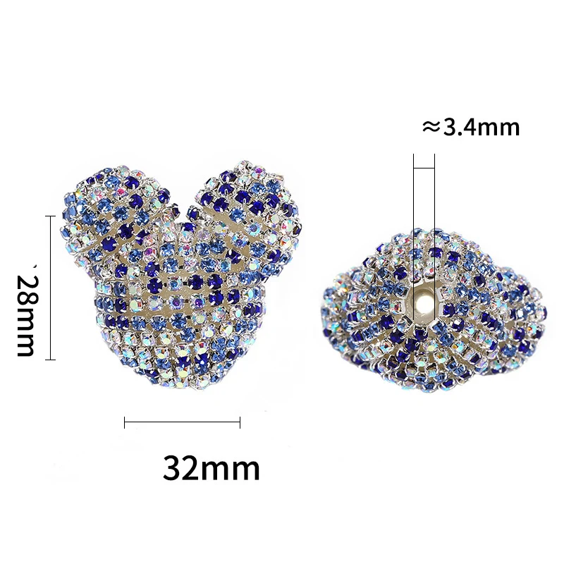 ST22 1Pcs 28*32 mm Bear Cartoon Mouse Pen Beads Acrylic Beads DIY Phone Chain Bead Jewelry Cute Accessories Loose Beads Gifts