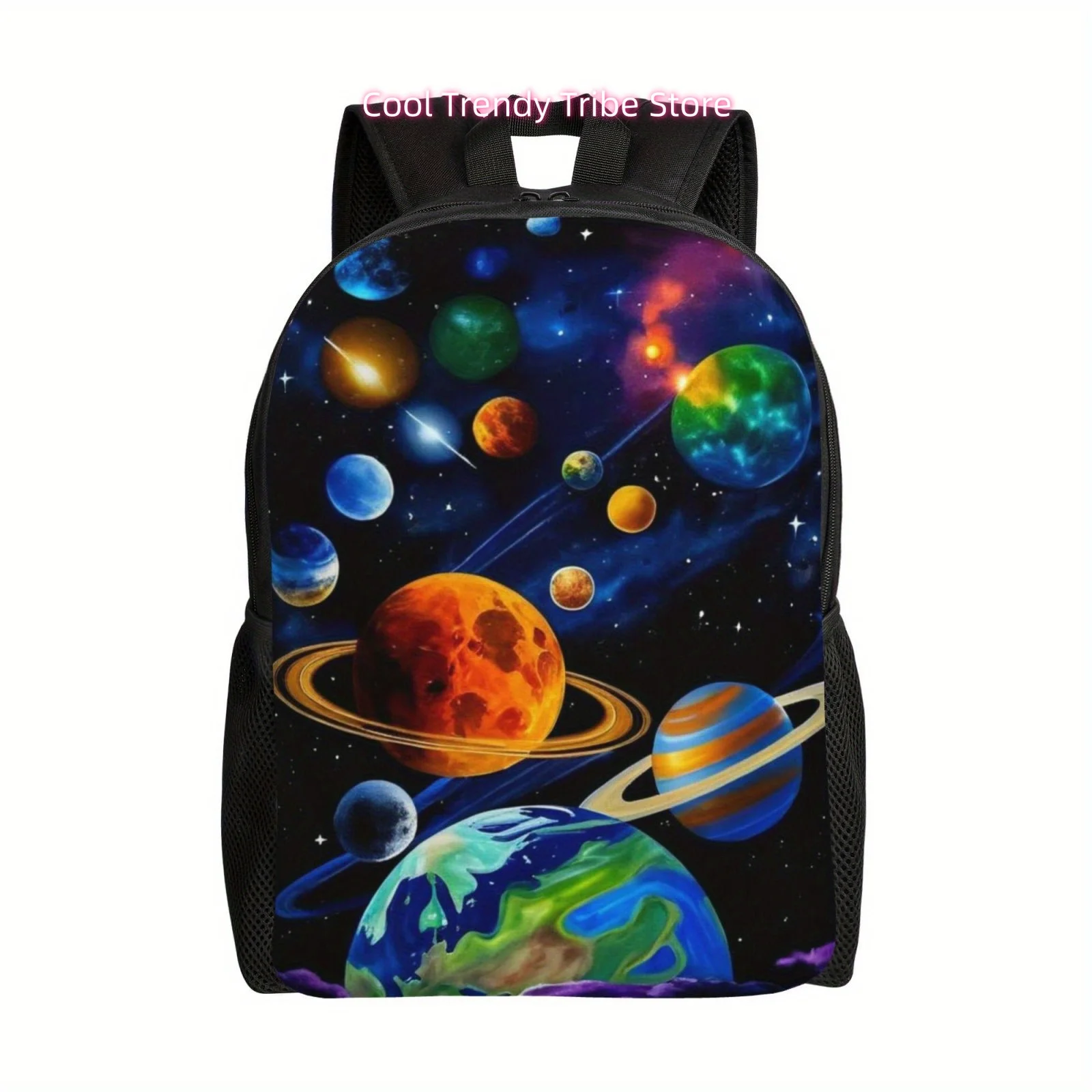 Fantasy Space Planets Casual Backpack, Lightweight Shoulder Bag For Men And Women, Large Capacity Computer Laptop Bag Book Bag F