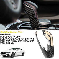 For BMW M2 G87 M3 G80 M4 G82 G83 M8 F91 F92 F93 X3M F97 X4M F98 X5M F95 X6M F96 XM Carbon Fiber Gear Shift Knob Car Accessories
