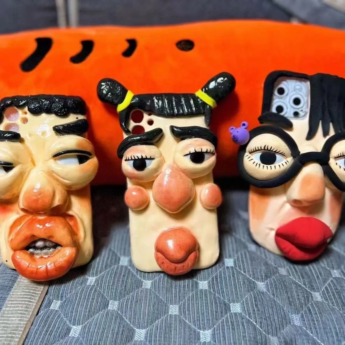 

3D Simulated Clay Spoof 17Air Phone Case For iPhone 17 16 15 14 13 12 Pro Max 16pro Funny Spoof Creative Protection Cover