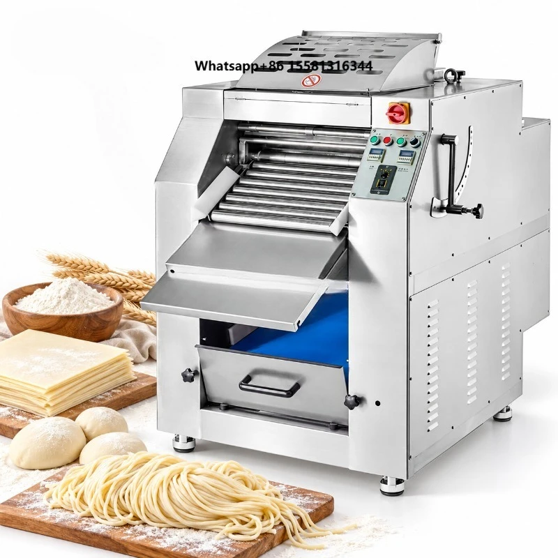 Commercial Automatic Dough Sheeting Press Machine Roller Kneader Folding Sheeter for Bread Bun Pancake Pizza Dough Production