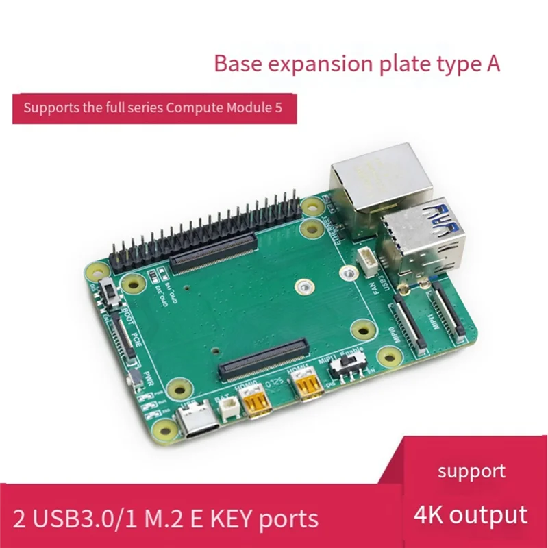 

Raspberry Pi CM5 Basic Expansion Board Type A CM5 BOARD BASE A V1 Compute Module 5 IO Base Board