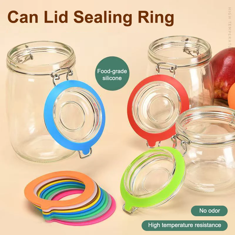 10Pcs Replacement Gasket Airtight Silicone Seal Glass Jar Seal Sealing Ring Gasket For Clip Top Storage Container Jar Canning