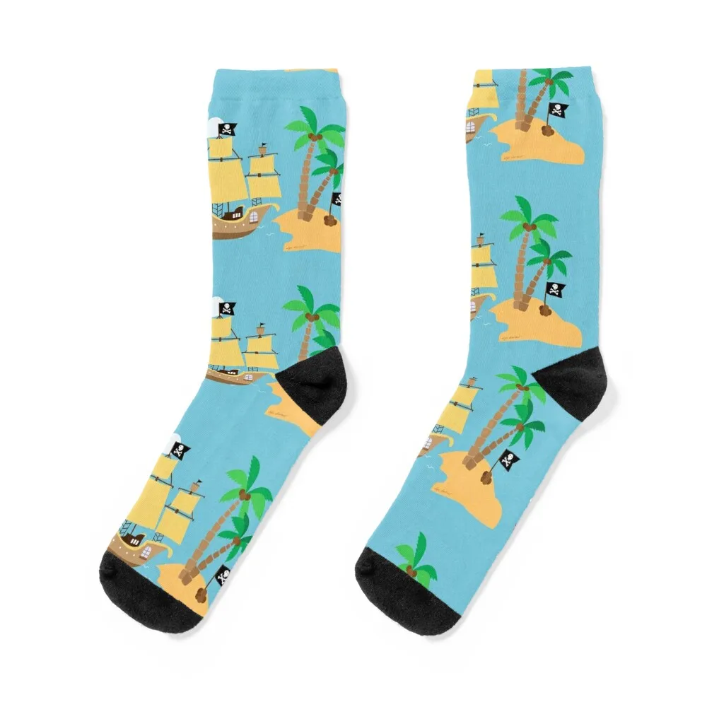 

pirate ship and perrot Socks gym football Men Socks Women's