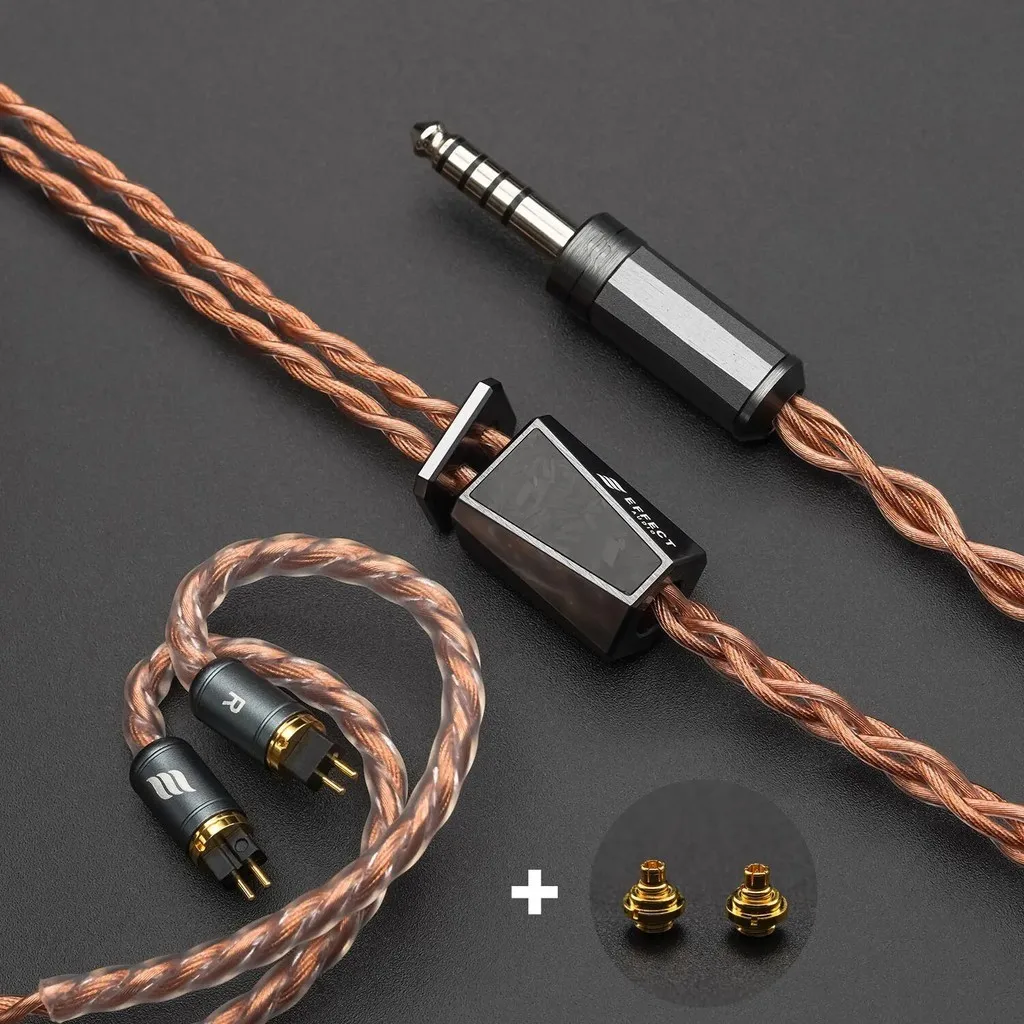 كابل سماعة الأذن ذو التأثير الصوتي ، سلك ARES S 4 ، موصل Conx 2Pin مع مقابس طرفية قابلة للتبديل