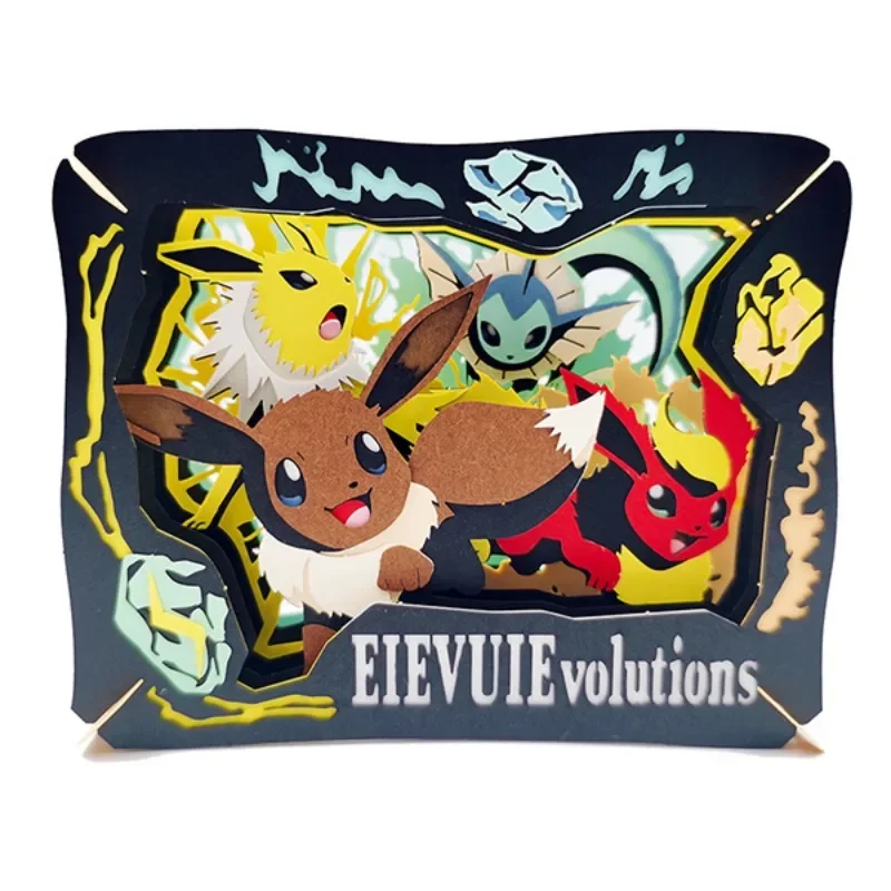 

Pokemon Eevee Bulbasaur Children's DIY Theater Version 3D Puzzle Anime Puzzle Cartoon Trendy Toy Anime Peripheral Christmas Gift