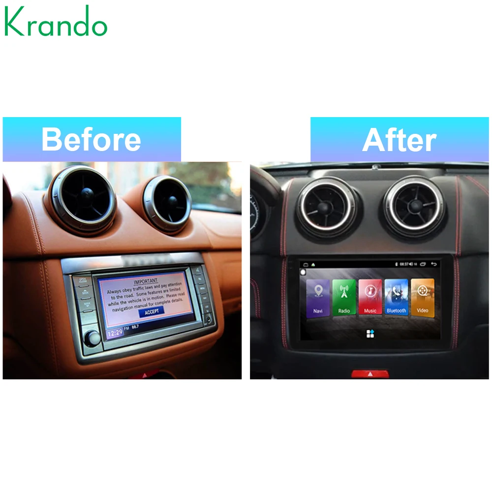 Krando 9 بوصة أندرويد السيارات NBT الملاحة Carplay لفيراري كاليفورنيا T 2009-2018 السيارات لتحديد المواقع والملاحة