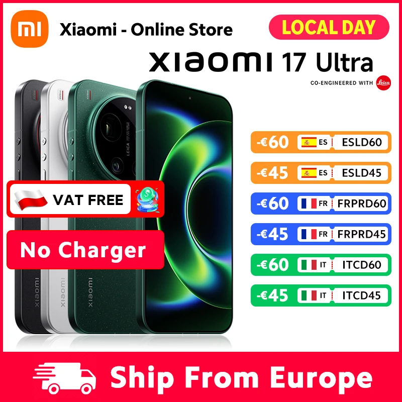 Nouveau smartphone Xiaomi 17 Ultra version globale, 16 Go de RAM, appareil photo Leica 50MP, écran OLED 6,9 Nouveau smartphone Xiaomi 17 Ultra version globale, 16 Go de RAM, appareil photo Leica 50MP, écran OLED 6,9