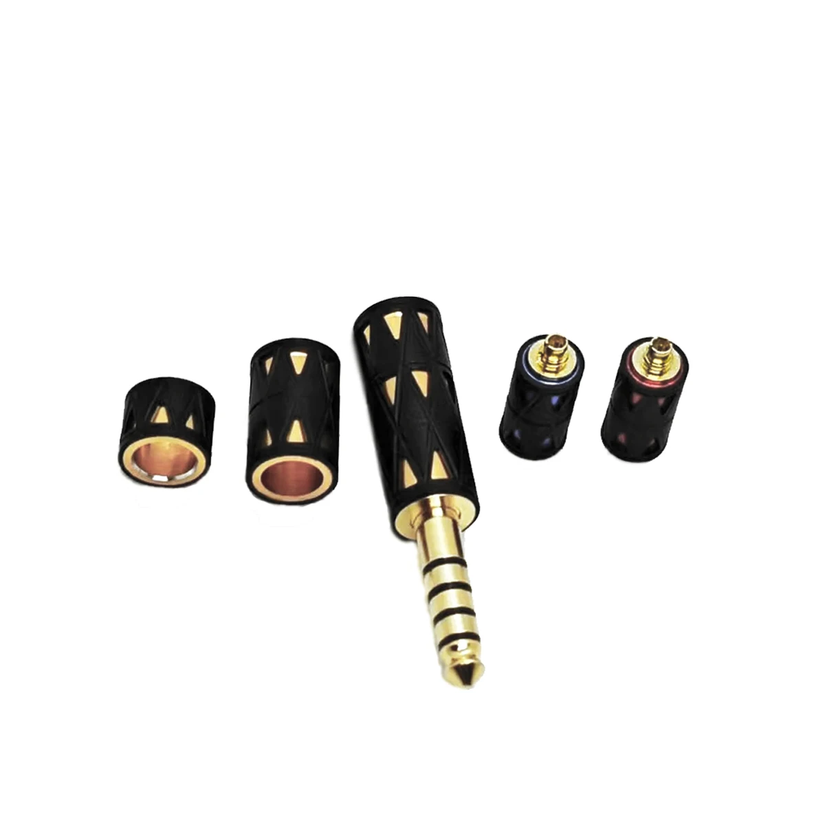 1 set of 99.9% precision carved pure copper audio plug accessories, 2.53.54.4mm 0.78mm cx headphone upgrade cable DIY connector