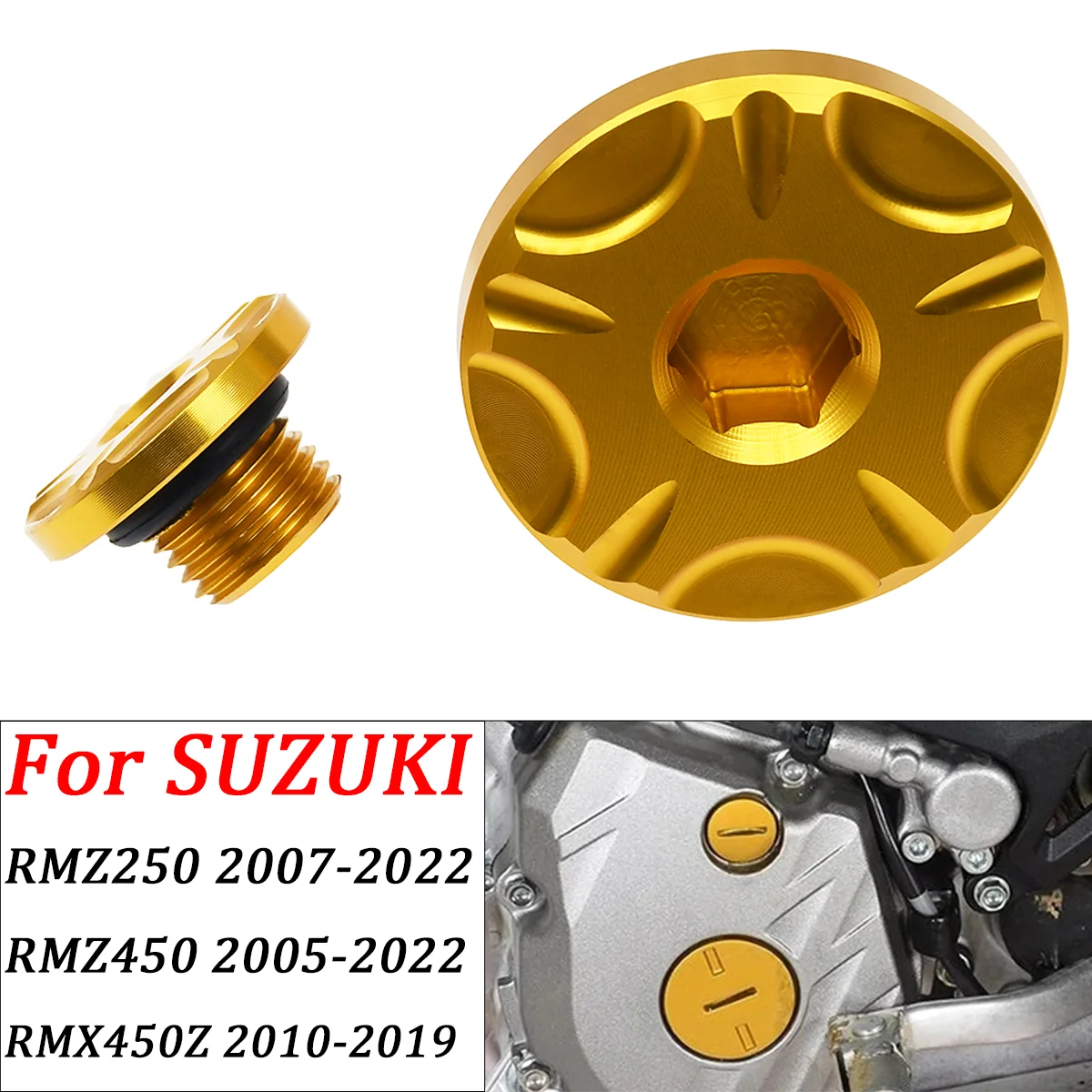 

Motorcycle CNC Aluminum Gold Timing Screws For SUZUKI RMZ250 2007-2019 RMZ450 2005-2019 RMX450Z 2010-2019 RMZ RMX 250 450 450Z