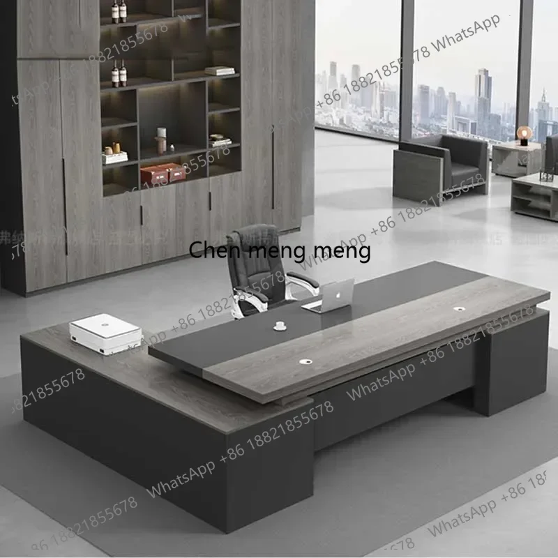 

Corner Luxury Office Desk Drawer Household Brown Study Computer Office Desk Executive Home Writing Mesa Ordenador Furniture