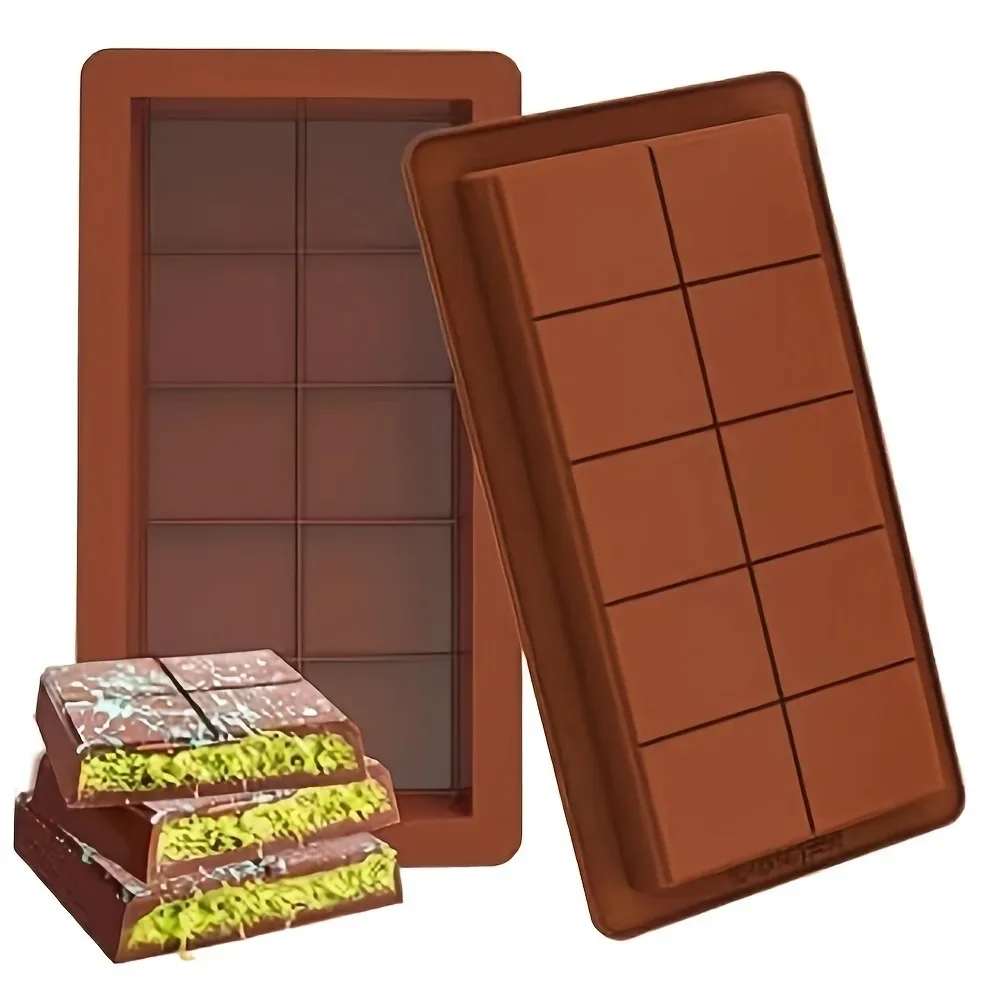 

1/3/5 silicone chocolate bar molds, Dubai chocolate molds, Dubai chocolate making, perfect for baking and party gifts Air fryer