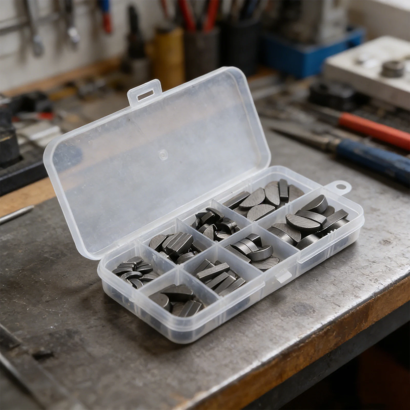 

8 Sizes Half Moon Keys Garage Repair Industrial Workshop 13.2*6.8*2.3cm Compact Storage Solution Reliable Performance