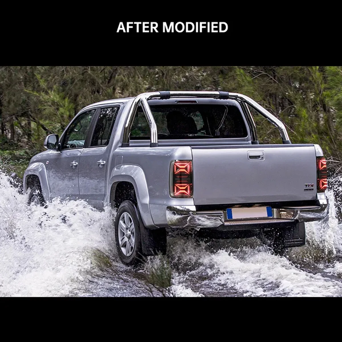 

2 шт. светодиодный автомобильный задний фонарь в сборе для Volkswagen VW Amarok 2010-2020, задние фонари DRL, последовательный указатель поворота Plug-n-Play